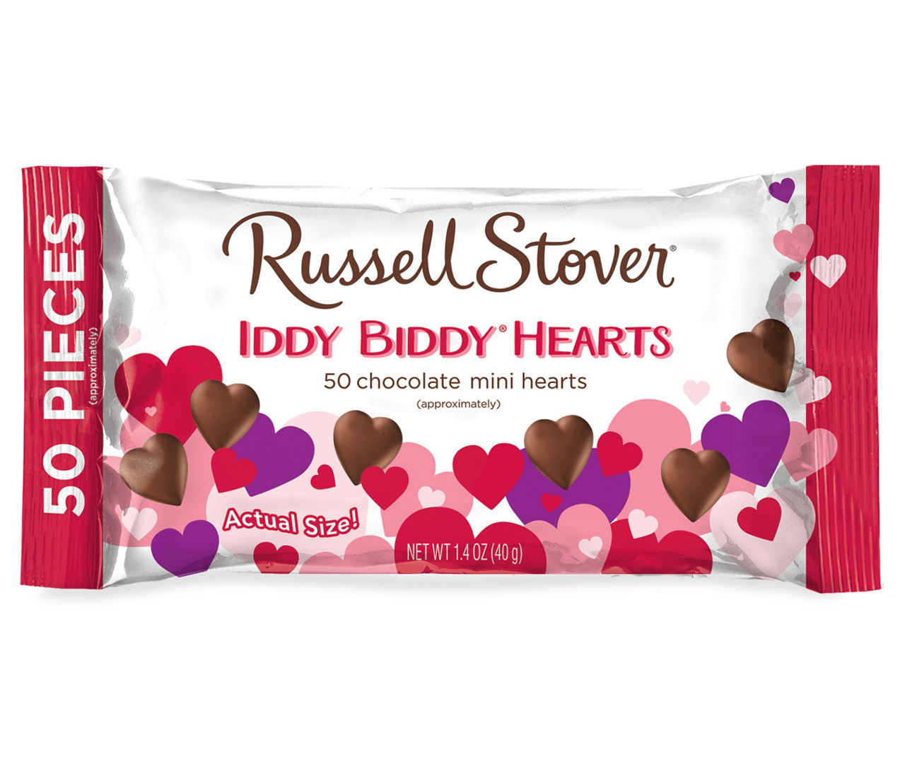 Russell Stover Iddy Biddy Chocolate Mini Hearts, 1.4 Oz.