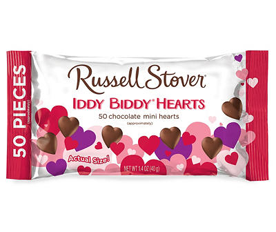 Russell Stover Iddy Biddy Chocolate Mini Hearts, 1.4 Oz.