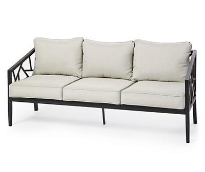 Verrado Black Cushioned Patio Sofa