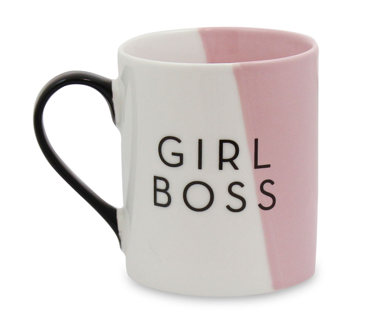 Umoderne løg Geografi Girl Boss" White & Pink Half Dip Ceramic Mug, 18 Oz. | Big Lots