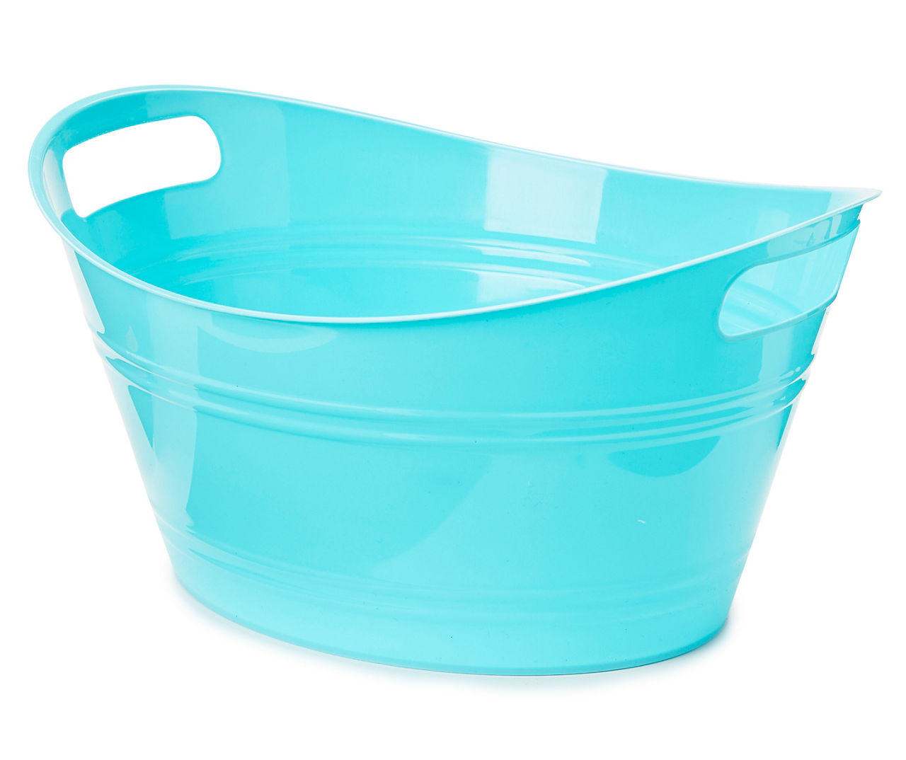 Plastic Beverage Tub Round W/ Handles 20 Gal Blue - Grand Event Rentals