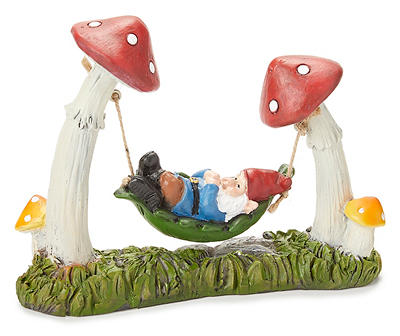 Fairy Garden Gnome & Mushroom Hammock