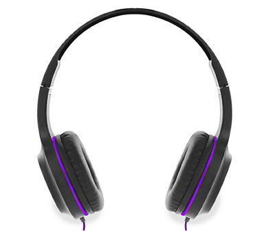 Purple Headphones & Earbuds Set