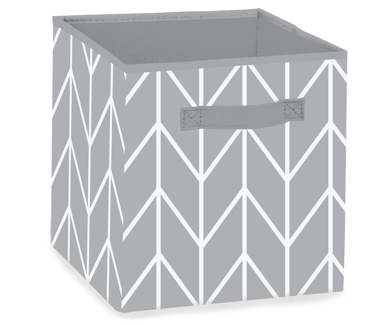 Grove Fabric Cube or Bin Grey Chevron California Closets Size: 7.5 H x 14.5 W x 13.5 D