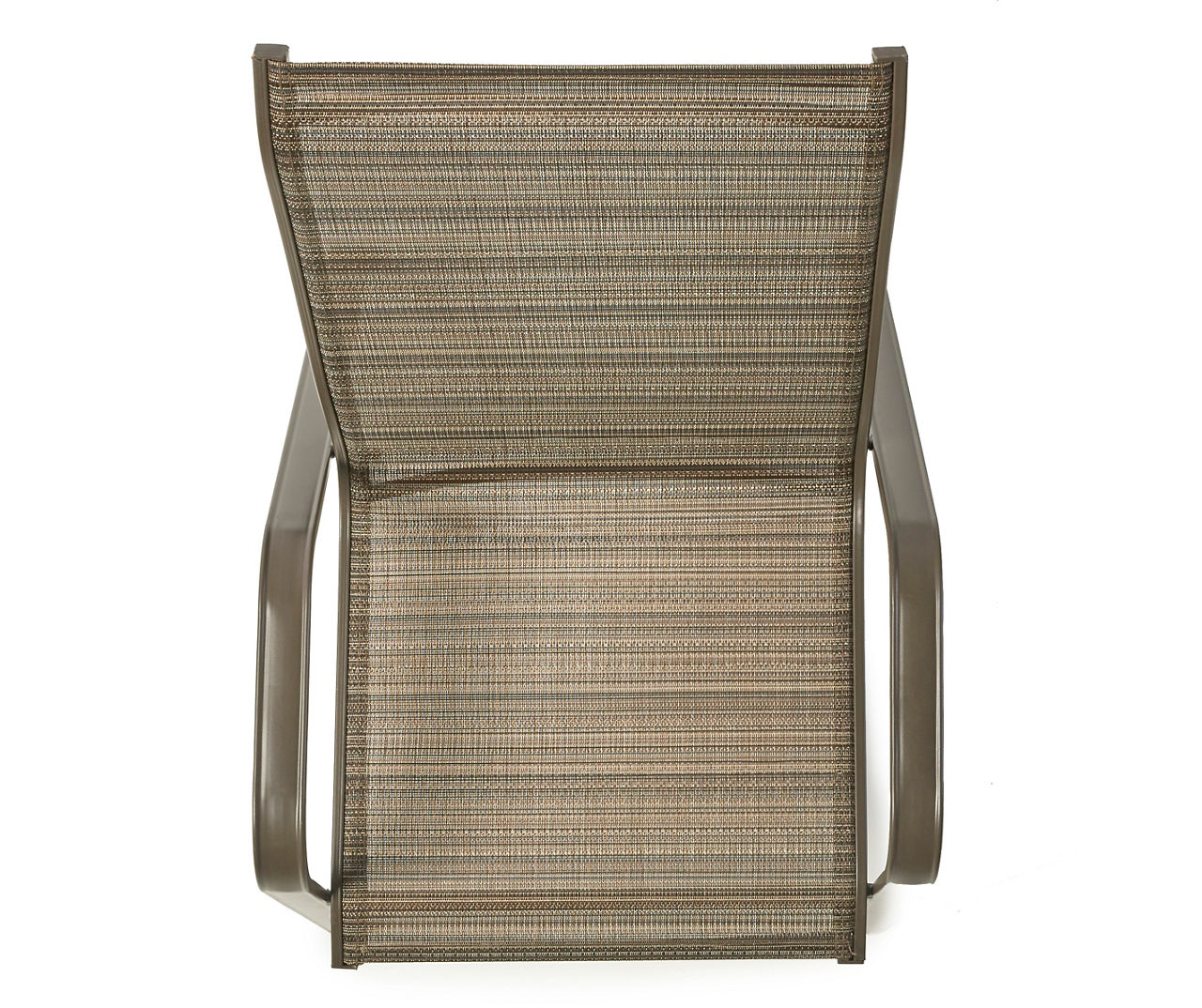 Real Living Doral Brown Sling Fabric Stacking Outdoor Dining Chair