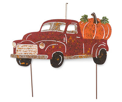 Red Distressed Retro Truck 3-in-1 Wall & Yard Decor
