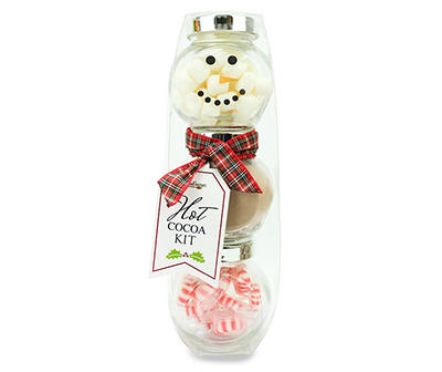 Plaid Snowman Cocoa Gift Set