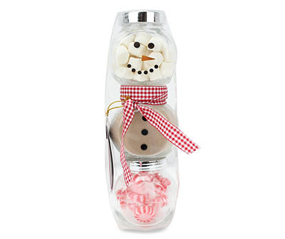 Checkered Snowman Cocoa Gift Set