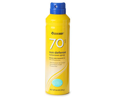 Sun Defense SPF 70 Sunscreen Spray, 6.5 Oz.