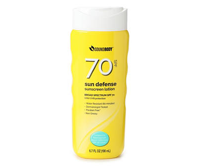 Sun Defense SPF 70 Sunscreen Lotion, 6.7 Oz.