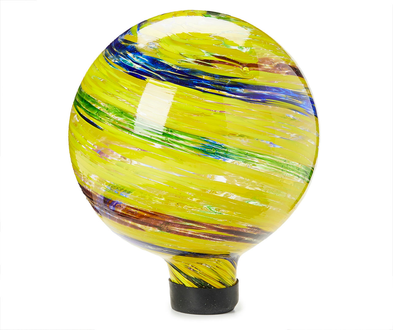 yellow gazing ball