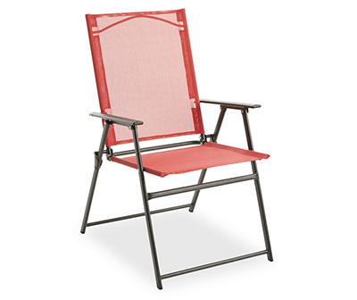 RED SLING FOLDING CHAIR