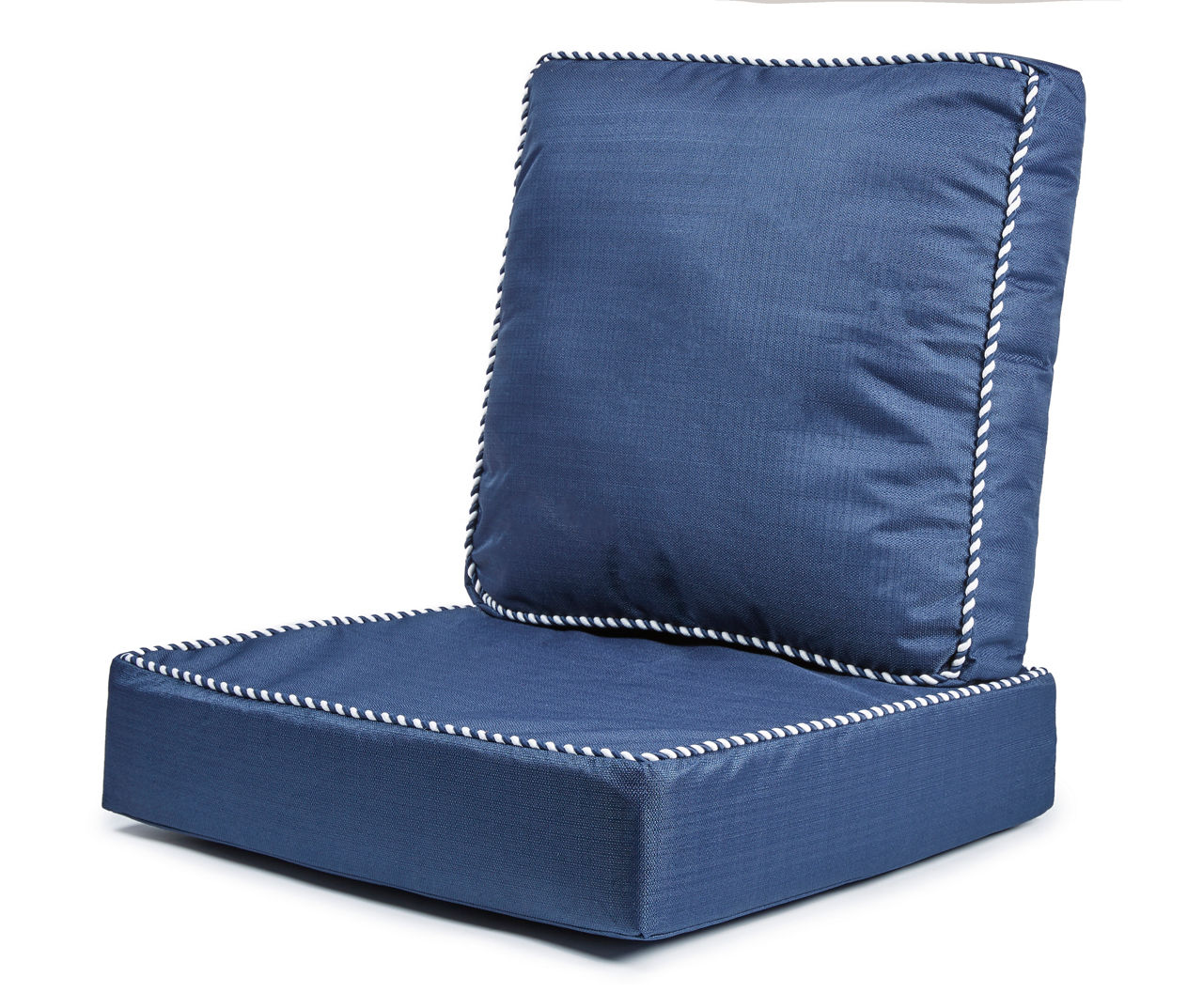 Navy Blue Linen Deep Seat Outdoor Cushion Set