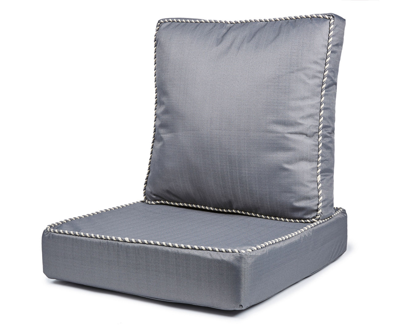 Gray Linen Deep Seat Outdoor Cushion Set