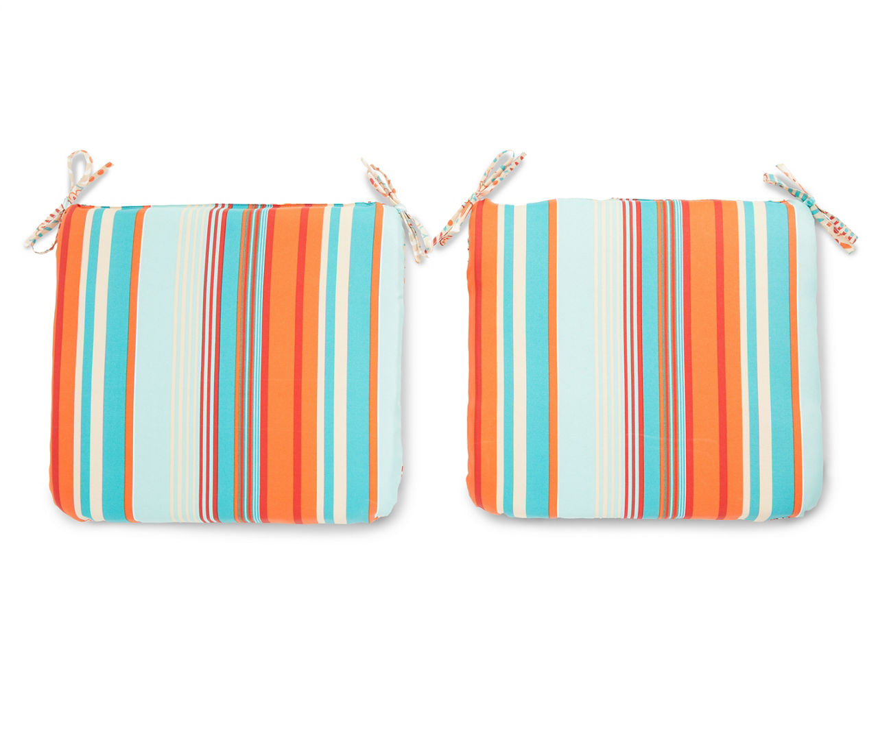Spectrum Punch & Stripe 2-Piece Reversible Outdoor Seat Pad Set