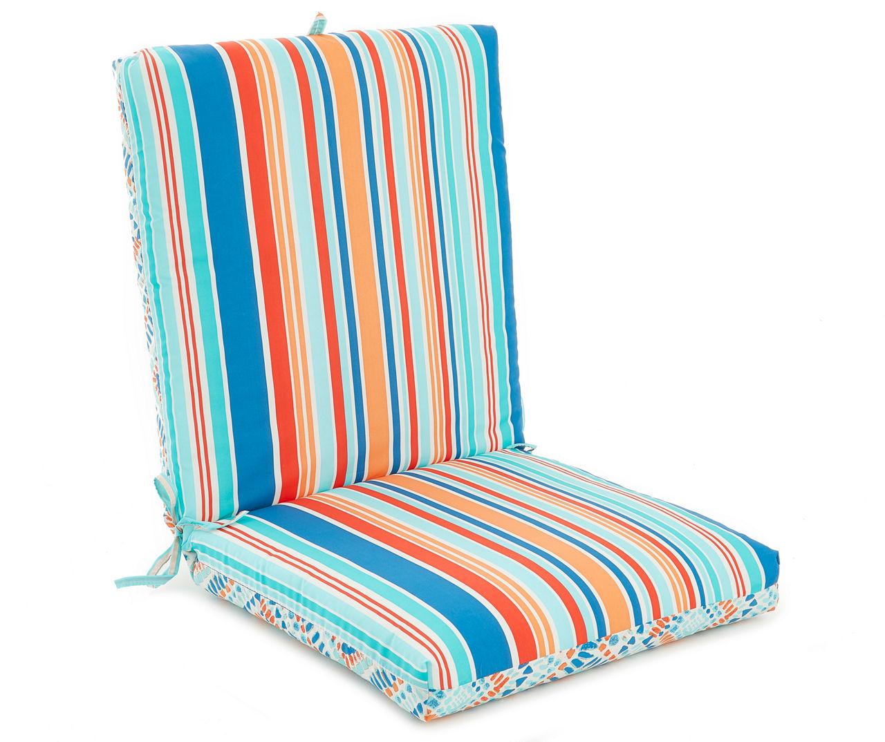 Diamond & stripe 2025 reversible outdoor chair cushion
