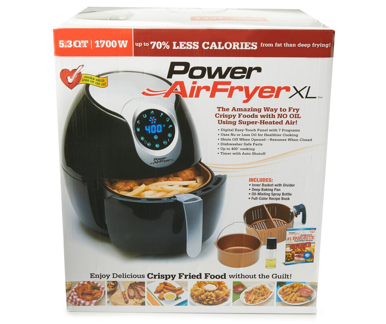 As Seen On TV Black 5.3 Quart Power Air Fryer XL Big Lots