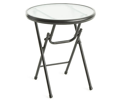 16 IN RND GLASS TOP FOLDING TABLE