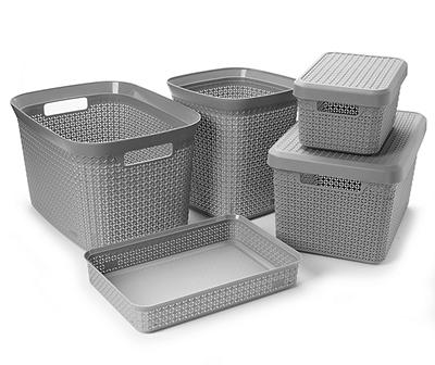 EZY Storage Gray 26-Quart Storage Basket