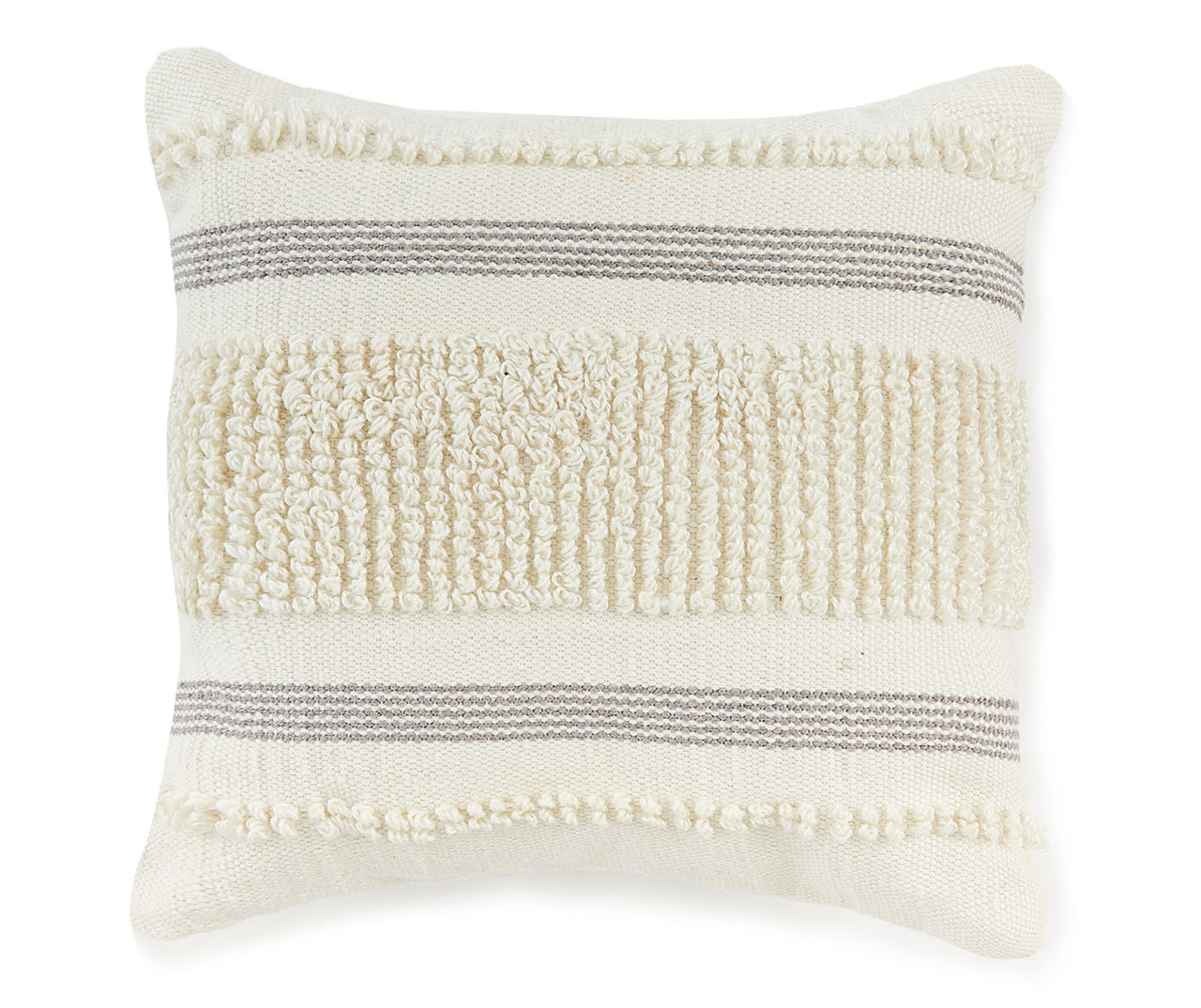 Broyhill Ivory Texture Boho Outdoor Lumbar Throw Pillow