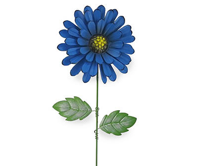 Blue Metal Flower Decor