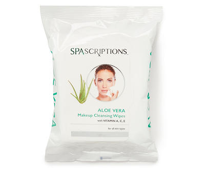 Aloe Vera Makeup Cleansing Wipes, 30-Count