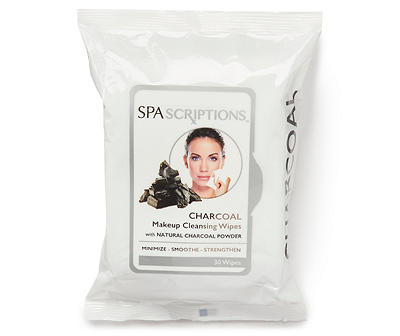 Charcoal Makeup Cleansing Wipes, 30-Count