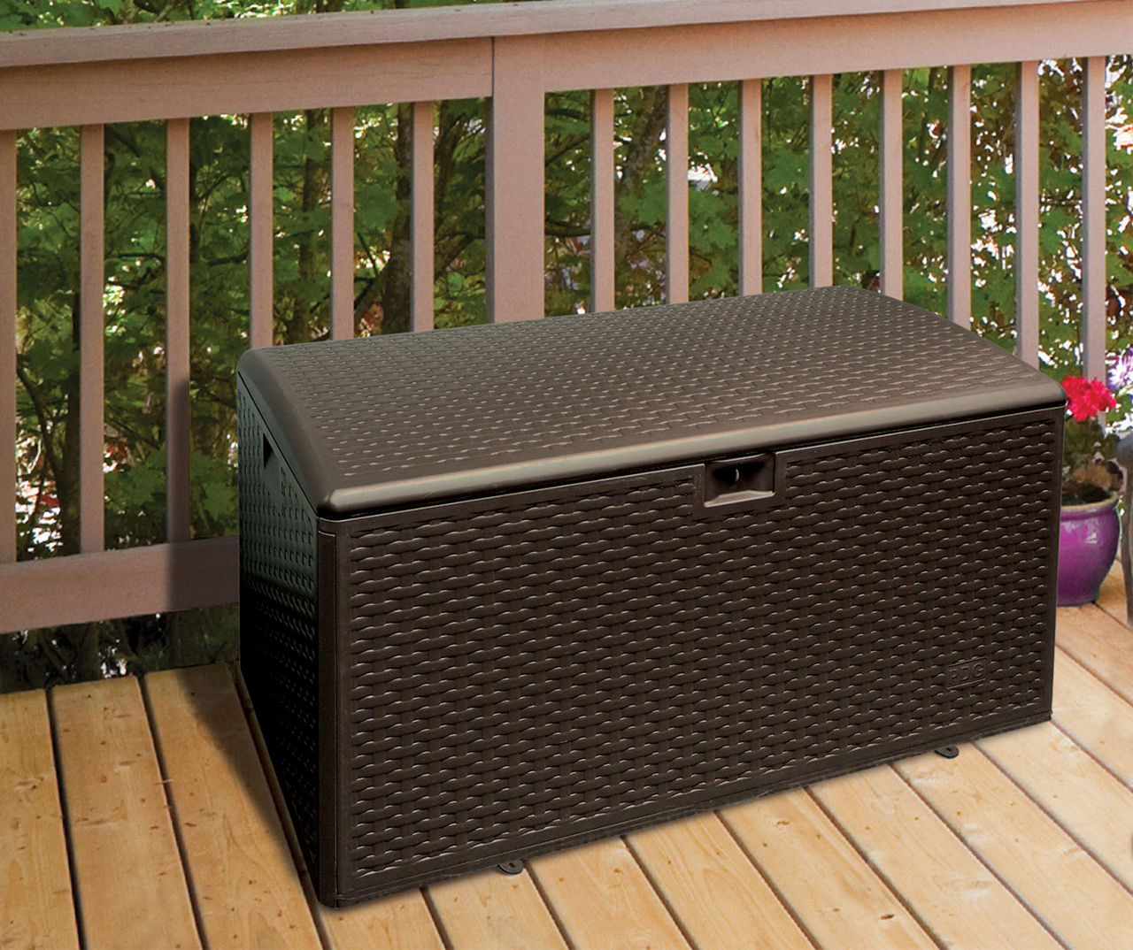 Jammie Outdoor Wicker Pool Storage Bin