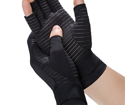 Copper Fit Black Small/Medium Compression Gloves
