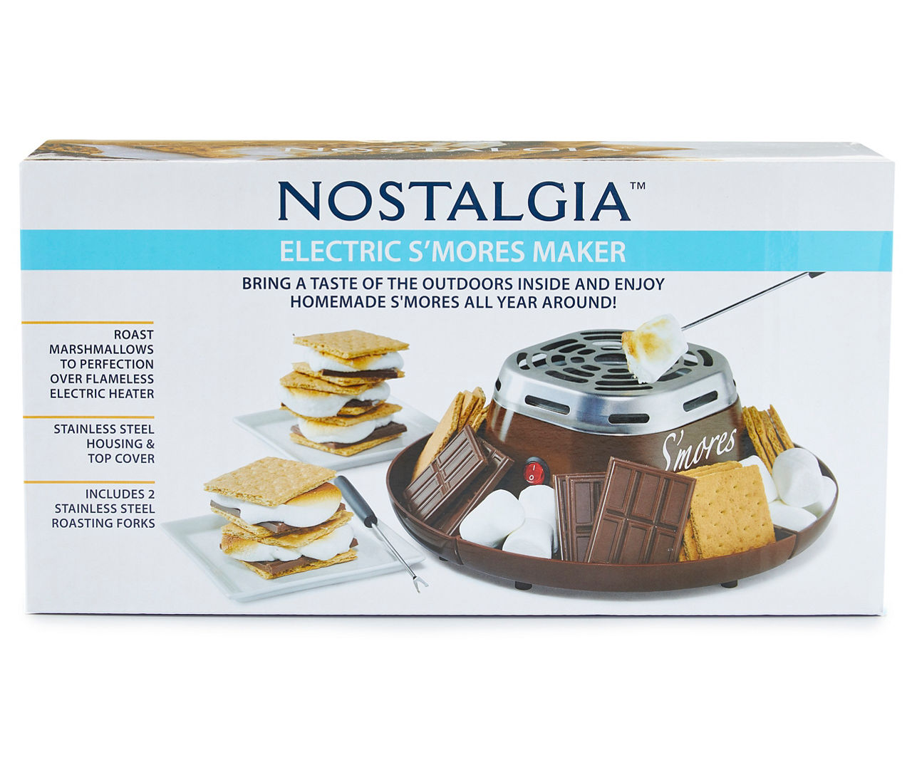  Nostalgia Tabletop Indoor Electric S'mores Maker