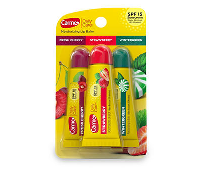 Assorted Flavors Daily Care Moisturizing Lip Balm Squeeze Tube, 3-Pack