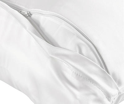 White Satin Pillow Protector