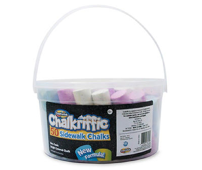 Chalkriffic 50-Piece Sidewalk Chalk Bucket