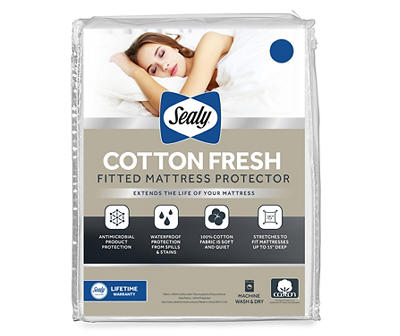 White Cotton Fresh Full Mattress Protector