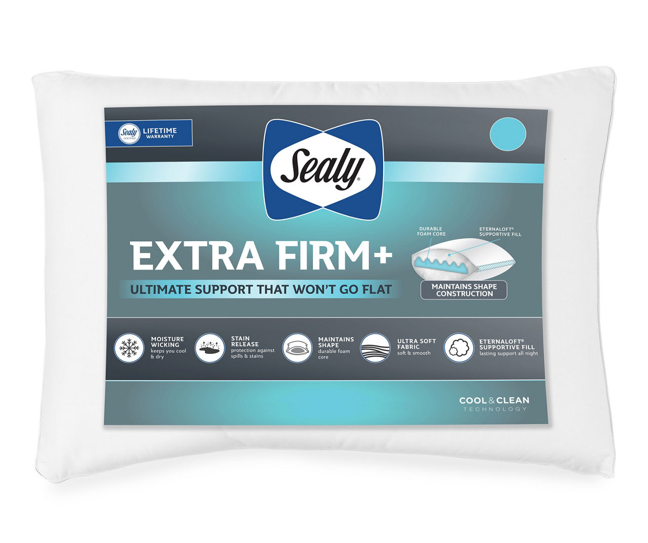 Sealy Posturepedic 300-Thread Count Maintains Shape Extra-Firm Pillow  (White) Reviews 2024