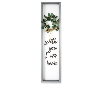 "I Am Home" Framed Plaque with Wreath