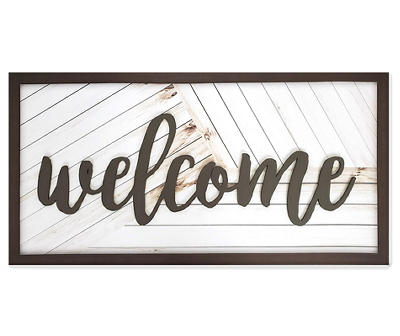 "Welcome" Distressed Canvas