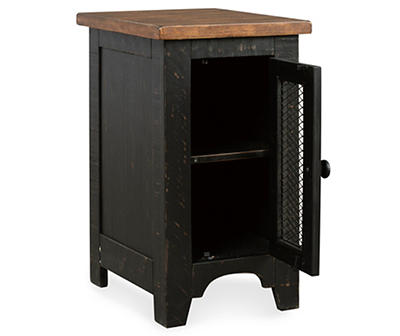 Valebeck Black & Brown Two-Tone Chairside End Table