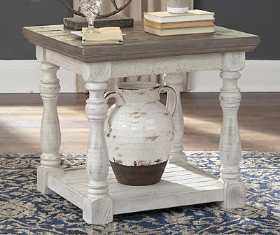 Havalance Gray & White Two-Tone End Table