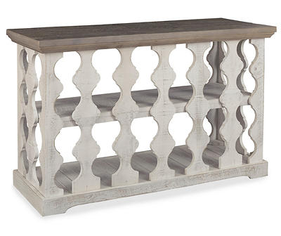 Havalance Gray & White Two-Tone Console Table
