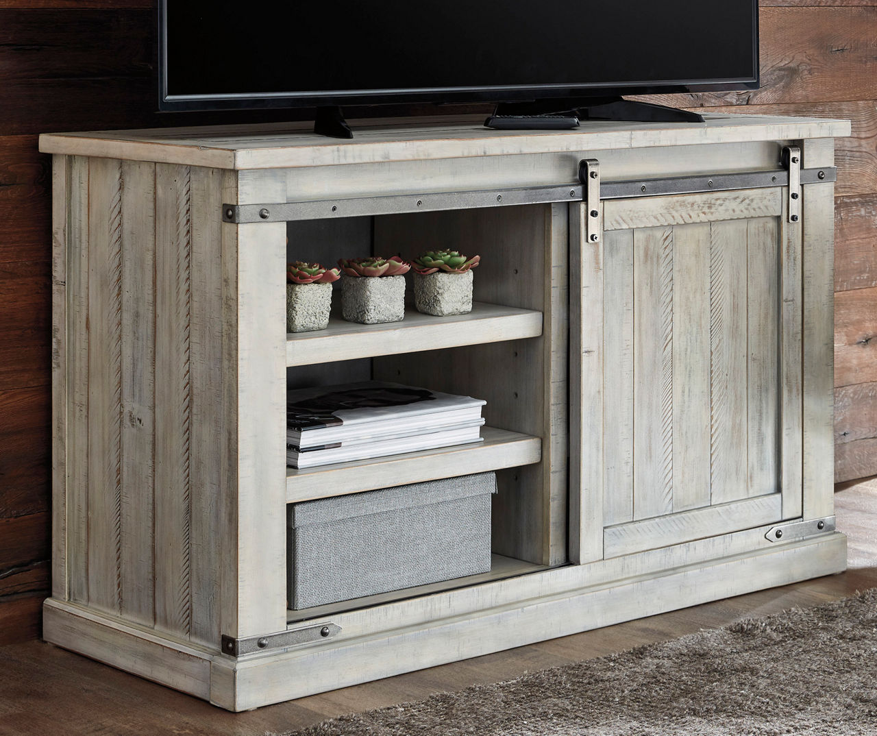 Big lots rustic barn deals door tv stand