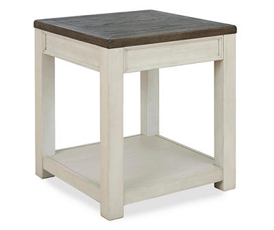 Bolangburg White & Brown Two-Tone End Table