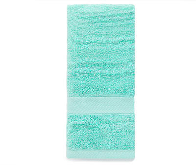 Beveled Glass Blue Hand Towel