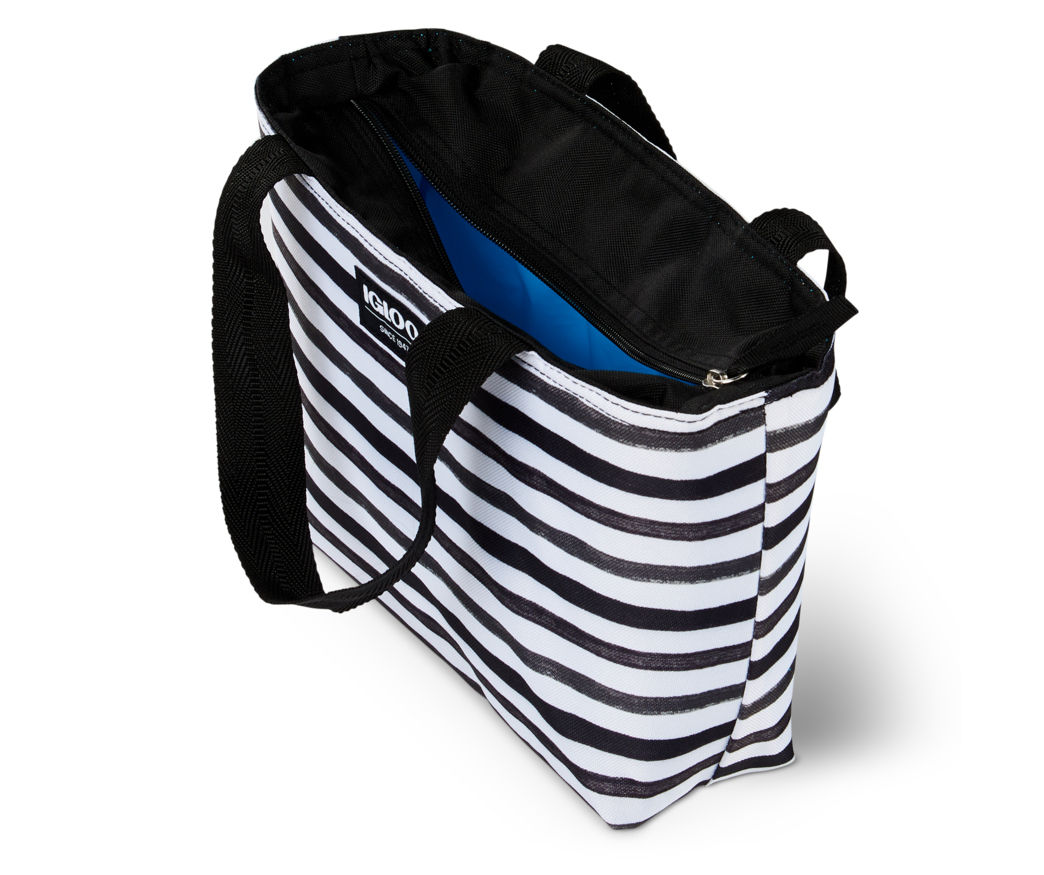 Save on Igloo Mini Essential Tote Cooler Bag Black & White Stripes Order  Online Delivery