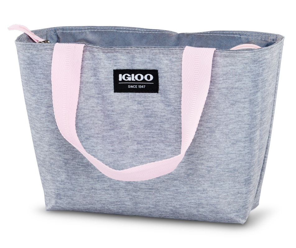 Igloo Gray Pink Textured 6 Can Mini Cooler Tote Big Lots