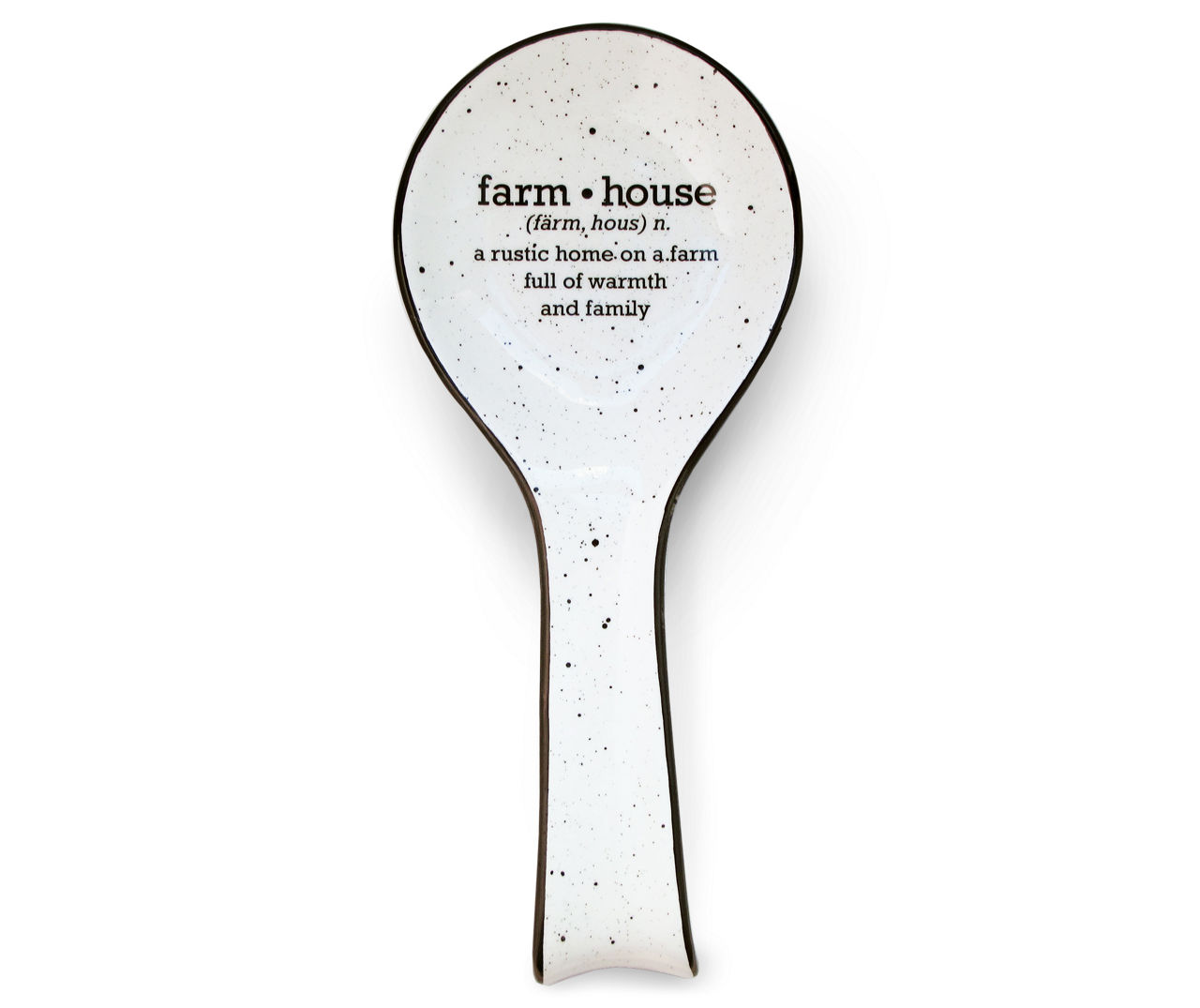 Handle-less Spoon Rest / Spoon Dish Pick Your Color/pick Your Print Shown  Here Holstein Cow Print on Marshmallow White 
