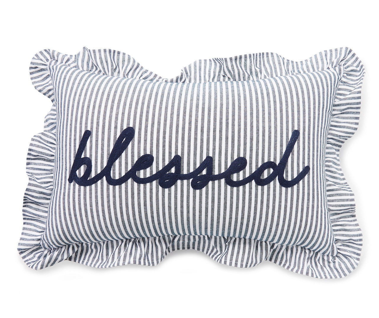 Broyhill "Blessed" Blue Stripe Lumbar Throw Pillow Big Lots