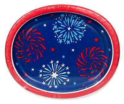 Patriotic Paper Platter Plates, 10-Count