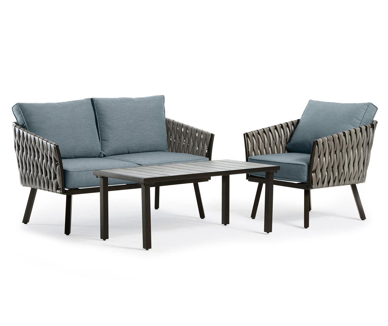 Wilson & Fisher Tasca Cushioned Patio Loveseat & Coffee Table All ...