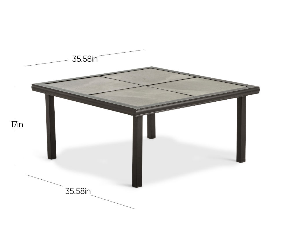 Broyhill Eagle Brooke Square Tile Top Patio Coffee Table | Big Lots